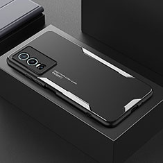 Vivo Y76 5G用ケース 高級感 手触り良い アルミメタル 製の金属製 兼シリコン カバー PB1 Vivo シルバー