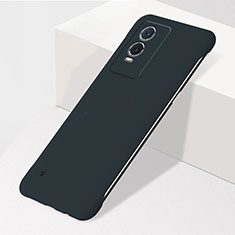 Vivo Y76s 5G用ハードケース プラスチック 質感もマット フレームレス カバー Vivo ブラック