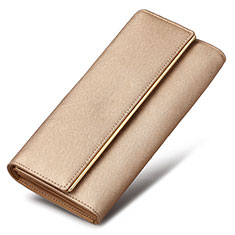 Samsung Galaxy M31s用ハンドバッグ ポーチ 財布型ケース レザー ユニバーサル K01 ゴールド