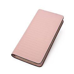 Xiaomi Mix Fold 2 5G用ハンドバッグ ポーチ 財布型ケース レザー ユニバーサル K10 ピンク
