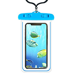 Handy Zubehoer Mikrofon Fuer Smartphone用完全防水ケース ドライバッグ ユニバーサル W08 ブルー