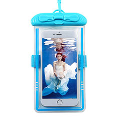 Handy Zubehoer Mikrofon Fuer Smartphone用完全防水ケース ドライバッグ ユニバーサル W11 ブルー