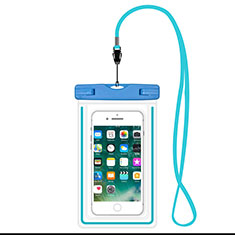 Handy Zubehoer Mikrofon Fuer Smartphone用完全防水ケース ドライバッグ ユニバーサル W16 ブルー