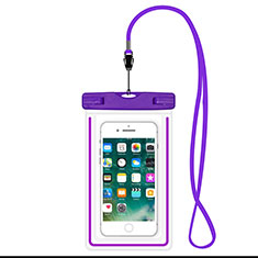 Handy Zubehoer Mikrofon Fuer Smartphone用完全防水ケース ドライバッグ ユニバーサル W16 パープル