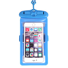 Handy Zubehoer Mikrofon Fuer Smartphone用完全防水ケース ドライバッグ ユニバーサル W18 ブルー