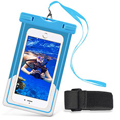 Handy Zubehoer Mikrofon Fuer Smartphone用ドライバッグケース 完全防水 ユニバーサル W03 ブルー