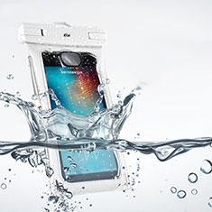 Vivo X Flip 5G用完全防水ポーチドライバッグ ケース ユニバーサル ホワイト