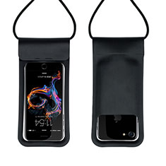 Handy Zubehoer Mikrofon Fuer Smartphone用完全防水ケース ドライバッグ ユニバーサル W06 ブラック