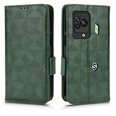 Xiaomi Black Shark 5 Pro 5G用手帳型 レザーケース スタンド カバー C02X Xiaomi グリーン