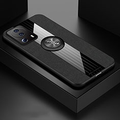 Xiaomi Civi 2 5G用極薄ソフトケース シリコンケース 耐衝撃 全面保護 アンド指輪 マグネット式 バンパー X01L Xiaomi ブラック