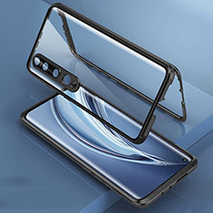 Xiaomi Mi 10用ケース 高級感 手触り良い アルミメタル 製の金属製 360度 フルカバーバンパー 鏡面 カバー M09 Xiaomi ブラック