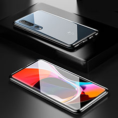 Xiaomi Mi 10用ケース 高級感 手触り良い アルミメタル 製の金属製 360度 フルカバーバンパー 鏡面 カバー M03 Xiaomi ブラック
