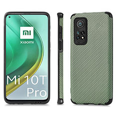 Xiaomi Mi 10T Pro 5G用極薄ソフトケース シリコンケース 耐衝撃 全面保護 マグネット式 バンパー S01D Xiaomi グリーン