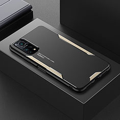 Xiaomi Mi 10T Pro 5G用ケース 高級感 手触り良い アルミメタル 製の金属製 兼シリコン カバー Xiaomi ゴールド