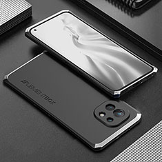 Xiaomi Mi 11 5G用ケース 高級感 手触り良い アルミメタル 製の金属製 カバー T01 Xiaomi シルバー・ブラック