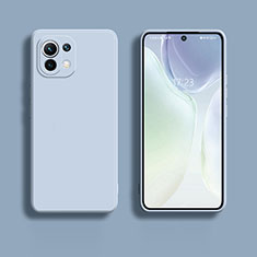 Xiaomi Mi 11 Lite 4G用360度 フルカバー極薄ソフトケース シリコンケース 耐衝撃 全面保護 バンパー C01 Xiaomi ライトブルー