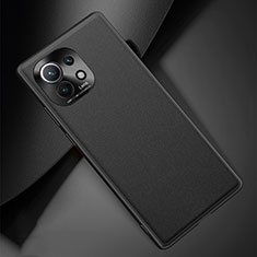 Xiaomi Mi 11 Lite 4G用ケース 高級感 手触り良いレザー柄 R01 Xiaomi ブラック