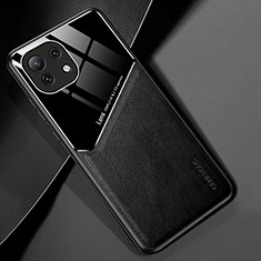 Xiaomi Mi 11 Lite 4G用シリコンケース ソフトタッチラバー レザー柄 カバー H05 Xiaomi ブラック