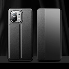 Xiaomi Mi 11 Lite 5G用手帳型 レザーケース スタンド カバー Xiaomi ブラック