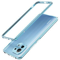 Xiaomi Mi 11 Lite 5G用ケース 高級感 手触り良い アルミメタル 製の金属製 バンパー カバー T02 Xiaomi ネイビー