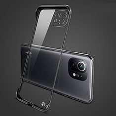 Xiaomi Mi 11 Lite 5G用ハードカバー クリスタル クリア透明 S01 Xiaomi ブラック