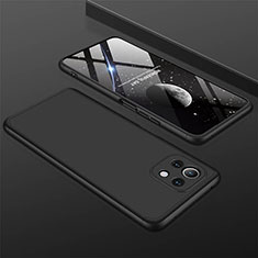 Xiaomi Mi 11 Lite 5G用ハードケース プラスチック 質感もマット 前面と背面 360度 フルカバー P01 Xiaomi ブラック