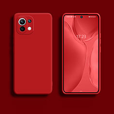 Xiaomi Mi 11 Lite 5G NE用360度 フルカバー極薄ソフトケース シリコンケース 耐衝撃 全面保護 バンパー C01 Xiaomi レッド