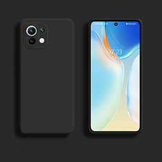 Xiaomi Mi 11 Lite 5G NE用360度 フルカバー極薄ソフトケース シリコンケース 耐衝撃 全面保護 バンパー C01 Xiaomi ブラック