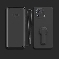 Xiaomi Mi 11 Pro 5G用極薄ソフトケース シリコンケース 耐衝撃 全面保護 スタンド バンパー Xiaomi ブラック