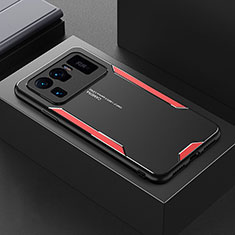 Xiaomi Mi 11 Ultra 5G用ケース 高級感 手触り良い アルミメタル 製の金属製 兼シリコン カバー Xiaomi レッド