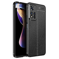 Xiaomi Mi 11i 5G (2022)用シリコンケース ソフトタッチラバー レザー柄 カバー Xiaomi ブラック