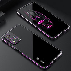 Xiaomi Mi 11i 5G (2022)用ケース 高級感 手触り良い アルミメタル 製の金属製 バンパー カバー S01 Xiaomi パープル