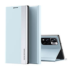 Xiaomi Mi 11i 5G (2022)用手帳型 レザーケース スタンド カバー Q01H Xiaomi ブルー