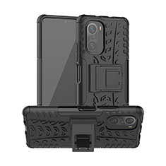 Xiaomi Mi 11i 5G用ハイブリットバンパーケース スタンド プラスチック 兼シリコーン カバー JX1 Xiaomi ブラック