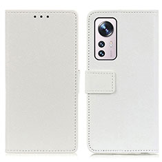 Xiaomi Mi 12 Pro 5G用手帳型 レザーケース スタンド カバー M08L Xiaomi ホワイト