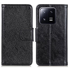 Xiaomi Mi 13 5G用手帳型 レザーケース スタンド カバー N05P Xiaomi ブラック