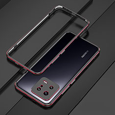 Xiaomi Mi 13 5G用ケース 高級感 手触り良い アルミメタル 製の金属製 バンパー カバー Xiaomi レッド・ブラック
