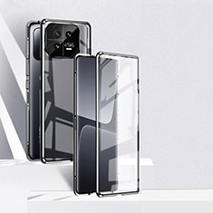 Xiaomi Mi 13 5G用ケース 高級感 手触り良い アルミメタル 製の金属製 360度 フルカバーバンパー 鏡面 カバー P02 Xiaomi ブラック