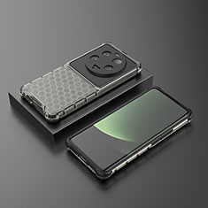 Xiaomi Mi 13 Ultra 5G用360度 フルカバー ハイブリットバンパーケース クリア透明 プラスチック カバー AM1 Xiaomi ブラック