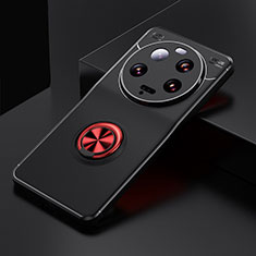 Xiaomi Mi 13 Ultra 5G用極薄ソフトケース シリコンケース 耐衝撃 全面保護 アンド指輪 マグネット式 バンパー SD1 Xiaomi レッド・ブラック