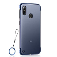 Xiaomi Mi 8用極薄ケース クリア透明 プラスチック 質感もマットU01 Xiaomi ネイビー