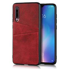 Xiaomi Mi 9用ケース 高級感 手触り良いレザー柄 Xiaomi レッド