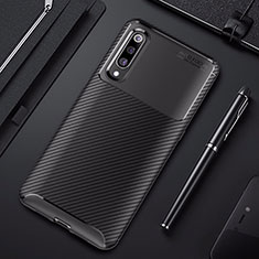 Xiaomi Mi 9 Lite用シリコンケース ソフトタッチラバー ツイル カバー Xiaomi ブラック