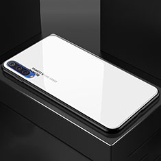 Xiaomi Mi 9 Pro 5G用ハイブリットバンパーケース プラスチック 鏡面 虹 グラデーション 勾配色 カバー Xiaomi ホワイト