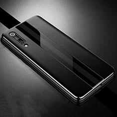 Xiaomi Mi 9 Pro用シリコンケース ソフトタッチラバー レザー柄 S01 Xiaomi ブラック