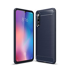 Xiaomi Mi 9 Pro用シリコンケース ソフトタッチラバー ライン カバー Xiaomi ネイビー