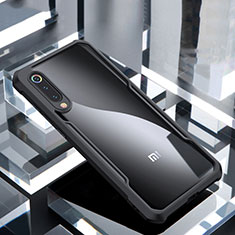 Xiaomi Mi 9 SE用ハイブリットバンパーケース クリア透明 プラスチック 鏡面 カバー M02 Xiaomi ブラック