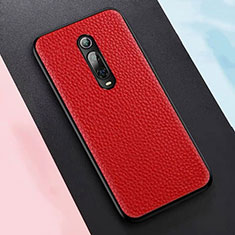 Xiaomi Mi 9T用ケース 高級感 手触り良いレザー柄 R05 Xiaomi レッド