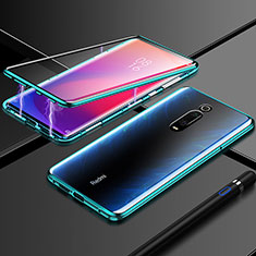 Xiaomi Mi 9T Pro用ケース 高級感 手触り良い アルミメタル 製の金属製 360度 フルカバーバンパー 鏡面 カバー T04 Xiaomi グリーン