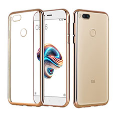 Xiaomi Mi A1用極薄ソフトケース シリコンケース 耐衝撃 全面保護 クリア透明 H02 Xiaomi ゴールド